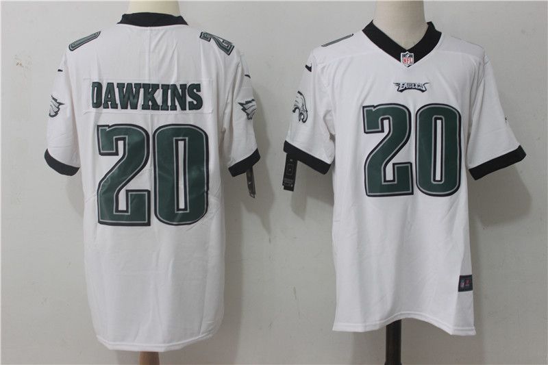 Men Philadelphia Eagles #20 Dawkins White Nike Vapor Untouchable Limited NFL Jerseys